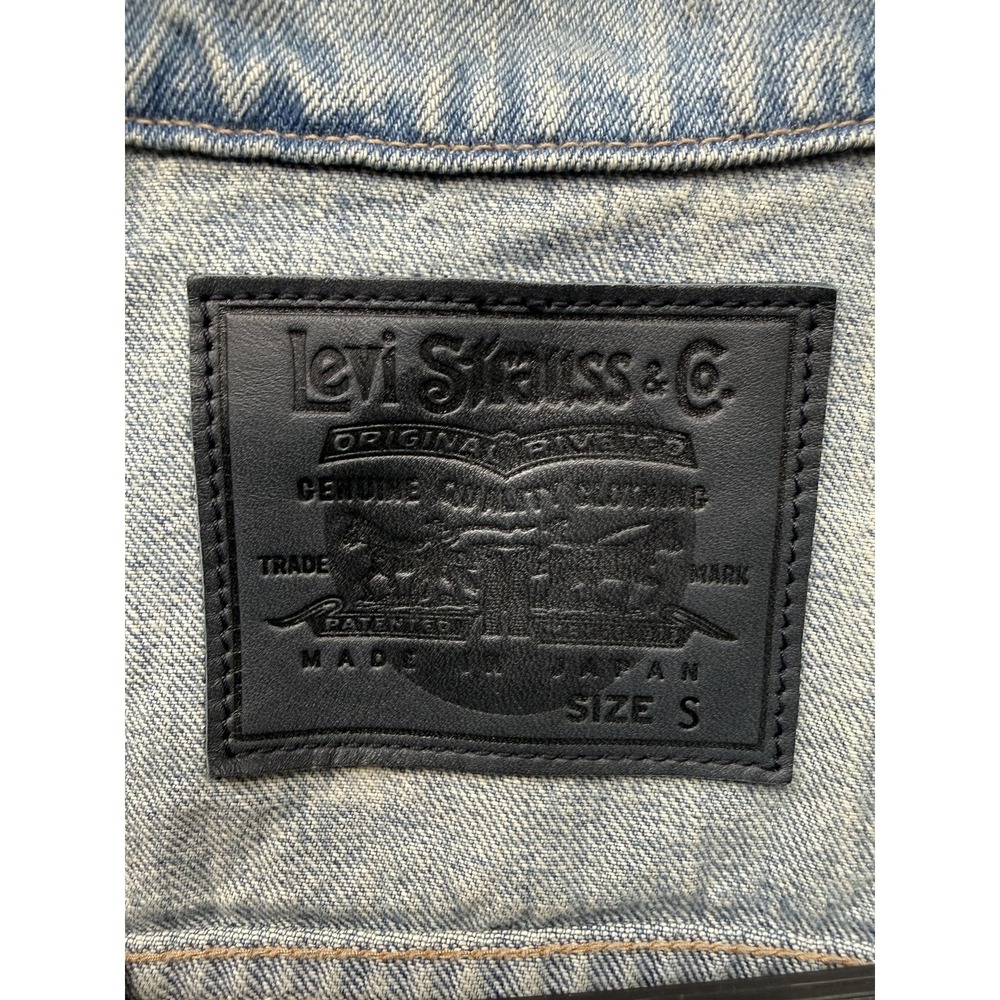 Levis Jacket Mens Small Blue Made In Japan Denim Trucker Bomber Type 1 - Picture 4 of 11